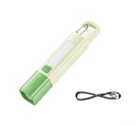 Besttoolifes Mini lampe de poche rechargeable verte avec mise au point zoomable (300 lumens, LED XPE, batterie 1200 mAh) pour camping et randonnée - Lampe torche tactique compacte en aluminium d'avion