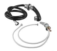 Besttoolifes Mitigeur monocommande chromé avec douchette extractible et tuyau en tissu de 80 cm, raccord haute pression pour chaise de shampooing, barbier S