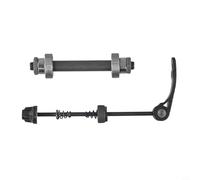 Besttoolifes Moyeu de roue en acier rapide avec essieux creux avant 108 cm et arrière 145 cm, jeu de brochettes de dégagement plus 2 roulements pour régler le transport de roue noir essieu moyeu vélo