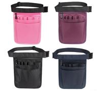 Besttoolifes Organiseur de taille utilitaire avec 8 poches pour sac banane, ceinture à outils réglable fabriquée en nylon 900D pour les soins infirmiers, les soins dentaires et les services (rose)