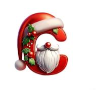 Besttoolifes Ornements de sapin de Noël, 26 lettres de A à Z en acrylique, pendentifs à suspendre pour décoration d'intérieur festive et projets d'artisanat (3)