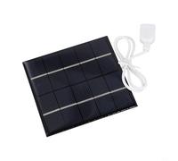 Besttoolifes Panneau de charge solaire polycristallin 5 W 5 V avec sortie USB pour camping en plein air, chargeur de batterie solaire portable pour banque d'alimentation et téléphone