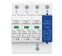 Besttoolifes Parasurtenseur pour systèmes électriques domestiques, type T1 T2, parafoudre de tension 385 V AC, protection basse tension 275 V, certifié IEC 61643-1, 20 kA/40 ka (EASPD-E-4P-275 V)