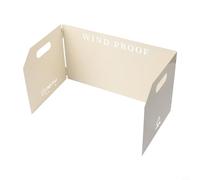 Besttoolifes Paravent pliable d'extérieur pour réchaud de camping à trois volets en acier inoxydable compact coupe-vent robuste brûleur à gaz coupe-vent structure compacte en acier (beige)