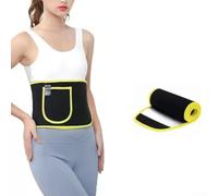 Besttoolifes Perte de poids et soutien dorsal - Taille personnalisable - Convient à la plupart des adultes - Favorise la transpiration thermogénique pendant la ceinture - En néoprène - Ion argenté