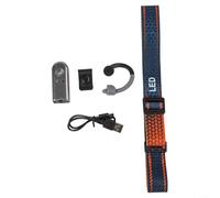 Besttoolifes Phare LED à induction super lumineux pour cyclisme, course à pied et camping - 250 lumens, rechargeable par USB-C, résistant à la pluie, lumière portable avec crochet d'oreille et sangle