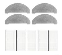 Besttoolifes Pièces de rechange pour aspirateur compatibles avec Q6 Pro et Laresar L6 Pro - Brosse principale, brosses latérales, sacs à poussière, chiffons à franges (A)