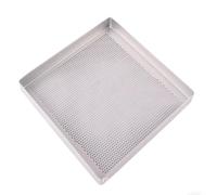 Besttoolifes Plaque de cuisson carrée en aluminium 28 x 28 cm avec base perforée et bords antidérapants, 1,5 mm d'épaisseur