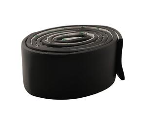 Besttoolifes Plinthe en mousse 3D, bande de moulage mural auto-flexible, bordure épaisse anti-collision pour décoration d'intérieur, 2 m (noir)