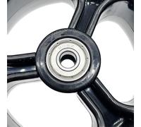 Besttoolifes Pneu en caoutchouc solide de 12,7 cm avec roue compatible avec scooter électrique pour modèles durables, moyeu de rechange de roue de 8 mm, roulement noir, accessoire ayant la plupart des