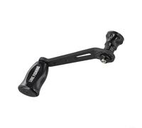 Besttoolifes Poignée unique en carbone avec bouton pour moulinet de pêche Daiwa Fuego Salamandura Prorex pour LT, pièce de rechange légère de 16 g pour réparation et mise à niveau (noir)