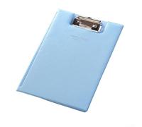 Besttoolifes Porte-bloc pliable A4 avec porte-stylo intégré, poche intérieure en métal, organiseur de documents pour bureau, école, hôpital (bleu clair)