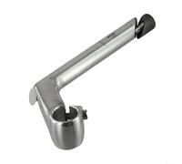 Besttoolifes Potence de vélo en alliage d'aluminium de 80 mm, tige élévatrice de fourche avant pour vélo de vieille école, tige col de cygne classique argent noir (80 x 25,4 x 22,2 x 180 S)