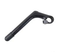 Besttoolifes Potence de vélo en alliage d'aluminium de 80 mm, tige élévatrice de fourche avant pour vélo de vieille école, tige col de cygne classique argent noir (80 x 25,4 x 25,4 x 180 B)