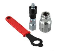 Besttoolifes Pour jeu de clés avec outil de démontage d'essieu, dispositif de retrait de disque denté, plus extracteur de carbone, 14 mm, kit de réparation compatible avec manivelle en acier