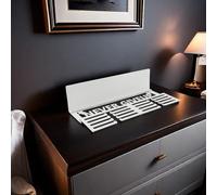 Besttoolifes Présentoir à médailles blanches avec étagère - Étagère de trophée avec crochets pour médailles sportives et trophées, étagère en métal à 4 niveaux, capacité de 64 +, montage mural, facile