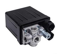 Besttoolifes Pressostat de compresseur d'air 90-120 PSI 240 V 4 ports 6,35 mm pour régulateur de rechange BSP avec bouton marche/arrêt automatique pour réguler la pression du réservoir en atelier et