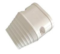 Besttoolifes PVC - Protection de ligne de réfrigérant pour systèmes de climatisation divisés et centraux, couverture de ligne blanche résistante aux intempéries avec coude plat à 90° et capuchon