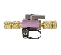 Besttoolifes R410A Outil de retrait de noyau de valve nominale sous vide 1,6 cm évasé femelle x 0,6 cm évasé mâle avec double joint torique et port de jauge de vide intégré pour systèmes CVC