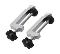 Besttoolifes Rail de guidage en aluminium pour scie circulaire, kit de connecteur de rail de coupe extrudé avec pinces, coupes droites lisses pour projets de menuiserie et de travail du bois (1 paire