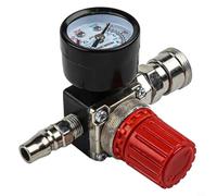 Besttoolifes Régulateur de pression d'air 1/4" pour compresseur d'air, réducteur de pression en métal avec jauge 175 psi, compatible avec les systèmes pneumatiques - Trois ou quatre trous 1)