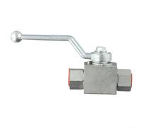 Besttoolifes Robinet à boisseau sphérique hydraulique haute pression 2 voies, manuel en acier au carbone, 500 bar MWP, connexion filetée, joint en nitrile, design de joint flotteur (G1/4)