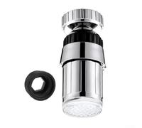 Besttoolifes Robinet lumineux LED avec buse rotative à 360 degrés et capteur de température 3 couleurs pour évier de cuisine et salle de bain