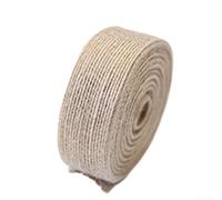 Besttoolifes Ruban de jute naturel pour décoration de mariage, festival, fête, fabrication de nœuds pour cheveux, emballage d'emballage, ruban de chanvre marron (3 cm)