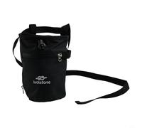 Besttoolifes Sac à craie noir pour escalade et bloc, sac à poudre de magnésium 13 x 19 cm, avec cordon de serrage anti-fuite, intérieur doublé polaire, ceinture réglable (60-110 cm), tissu Oxford 420D