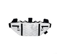 Besttoolifes Sac de cadre de grande capacité et vélo de route, pochette avant triangulaire en nylon imperméable avec profil étroit, blanc 41,9 x 14,5 cm