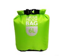 Besttoolifes Sac étanche 6 l/12 l en polyester 210T avec fermeture supérieure pour rafting et kayak, pour natation, bateau, canoë, rivière, sac de rangement résistant aux déchirures (vert, 6 l)