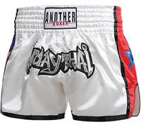 Besttoolifes Short de Muay Thai, MMA, arts martiaux, lutte, kickboxing, cage de combat, gym pour homme et femme, avec une coupe décontractée et une respirabilité (taille S, blanc)