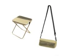 Besttoolifes Siège en tissu Oxford compact pliable pour voyage, randonnée, pêche, poids plume, tabouret de camping pliable avec acier au carbone durable et cadre (kaki taille L)