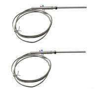 Besttoolifes Sonde numérique PT100 à 2 fils en acier inoxydable de 1,5 m de long, étanche, résistant à l'huile, plage de -0 °C à 800 °C, précision de ± 0,5 °C, étanche, résistant à l'huile et