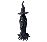 Besttoolifes Statue de sorcière fantaisie noire à collectionner - Figurine gothique en résine - Décoration de bureau - Thème de la magie noire - Sculpture faite à la main - 30 cm