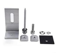 Besttoolifes Support de montage de panneau solaire en aluminium pour toit incliné, support de toit en L avec réglage de la hauteur de 33 à 68 mm, compatible avec les sous-structures de toit en étain