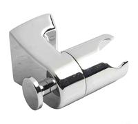 Besttoolifes Support de pommeau de douche réglable à 360 degrés avec verrouillage à bille, support mural en alliage de zinc pour pommeau de douche, noir ou blanc (argenté)