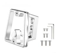Besttoolifes Support de rack avant à 3 trous en alliage d'aluminium, pour vélos pliants, support à dégagement rapide CNC compatible avec vis M5 M6, étagère cargo haute charge (argent)