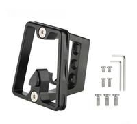Besttoolifes Support de rack avant à 3 trous en alliage d'aluminium, pour vélos pliants, support à dégagement rapide CNC compatible avec vis M5 M6, étagère cargo haute charge (noir)