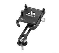 Besttoolifes Support de téléphone en aluminium pour guidon avec rotation à 360 ° et inclinaison à 270 °, absorption des chocs, structure anti-secousses, pince modifiable pour 55100 mm de large (PH06)