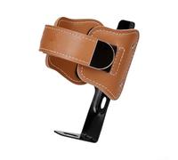 Besttoolifes Support de vélo vintage en cuir, cadre en aluminium léger avec réglable, montage par perçage, protège les tasses des rayures, s'adapte à la plupart des bouteilles, noir (marron 2)