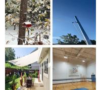 Besttoolifes Système de poulie en acier inoxydable, corde en nylon haute résistance de 20 m, capacité de charge de 150 kg, pour jardins, ateliers et tâches de levage en plein air