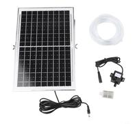 Besttoolifes Système d'eau solaire d'extérieur - Bassin solaire de 240 l/h avec panneau en verre trempé, paramètres réglables, filtre en acier inoxydable et tuyau de 2 m (10 W)