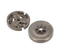 Besttoolifes Tambour d'embrayage à pignon 7T 3/8" pour tronçonneuse, compatible avec les séries CS-370/CS-400/CS-440/CS-450, acier durable argenté
