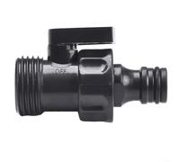 Besttoolifes Tétine en plastique pour dispositif d'arrosage de fleurs - Raccord externe à 6 points à connexion rapide, interrupteur de buse d'arrosage de jardin, vanne de contrôle du débit d'eau, 61