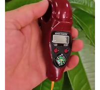 Besttoolifes The Wisteria Ether Compteur de main électronique en bois avec écran LCD pour la méditation et la pratique spirituelle Compteur de perles numérique portable Construction PP 10 x 4,3 cm