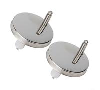 Besttoolifes Top Fix Lot de 2 charnières de couvercle de toilette en acier inoxydable + plastique à dégagement rapide pour sièges de toilette standard montés sur le dessus, 65 mm