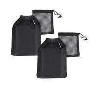 Besttoolifes Travelon Étui à savon étanche avec sac en maille pour randonnée et camping (Noir)