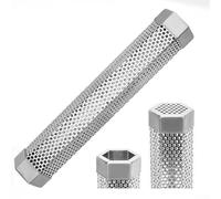 Besttoolifes Tube de copeaux de bois pour barbecue en acier inoxydable - 30,5 cm - Hexagonal - Pour granulés - Froid/chaud - Compatible avec tous les barbecues (tube fumé)
