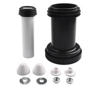 Besttoolifes Tuyau de raccordement compatible avec réservoir Duofix - Pour WC suspendu au mur - Avec cache-boulons en chrome satiné - Fixation de tuyau d'évacuation de plomberie